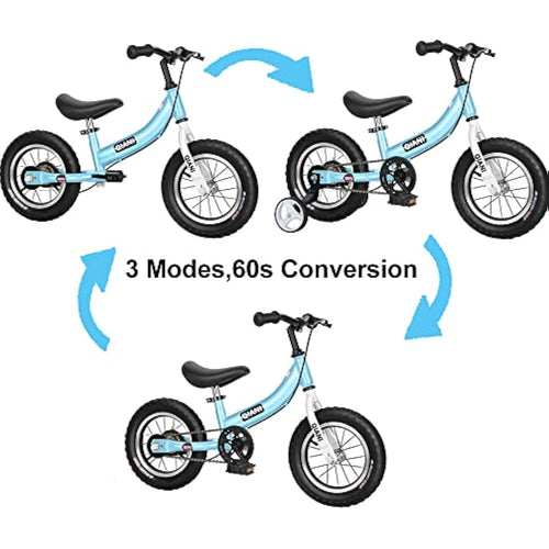 2-in-1 Kids Balance Bike with Pedals and Stabilisers