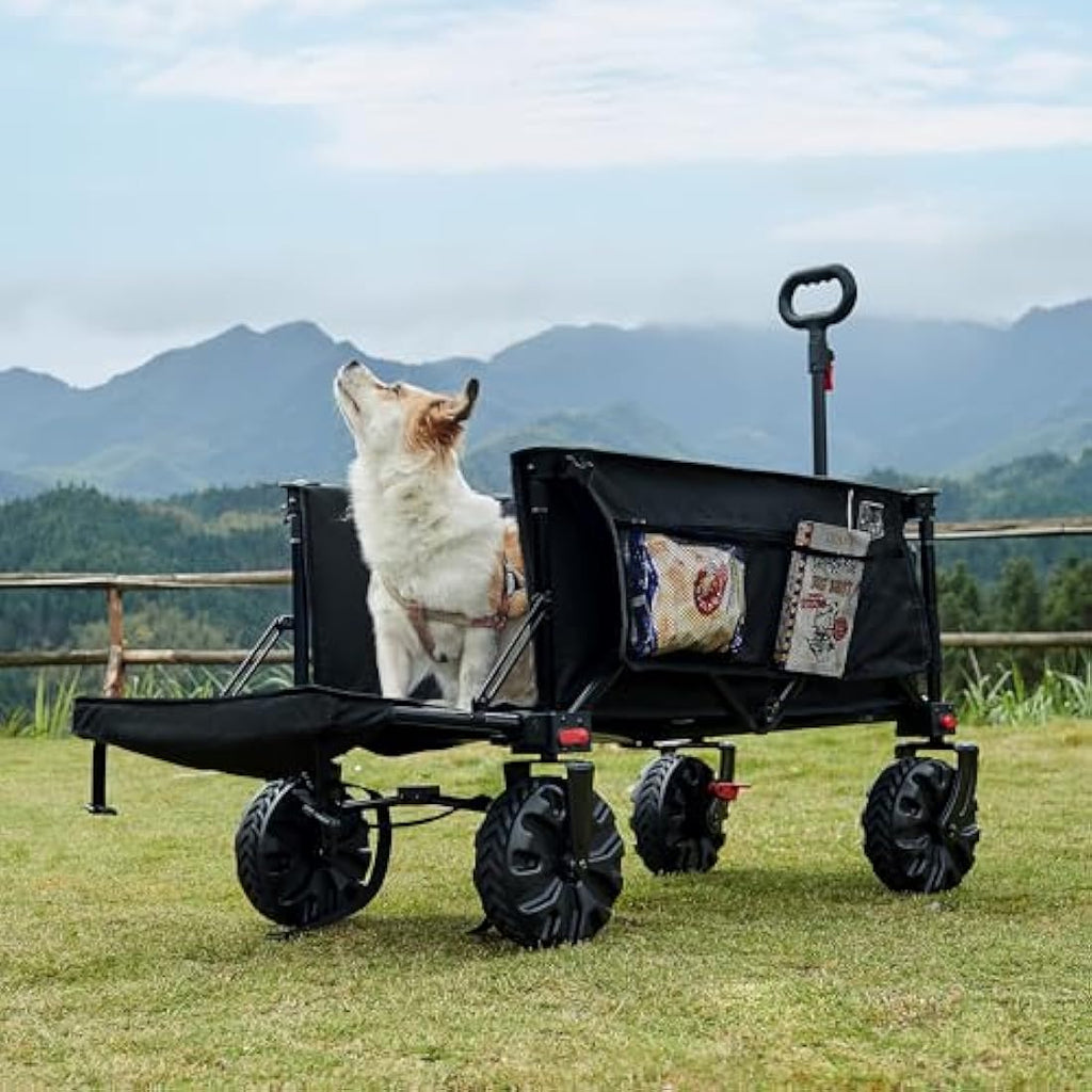 TIMBER RIDGE 300L Folding Festival Trolley | Heavy-Duty Beach Wagon