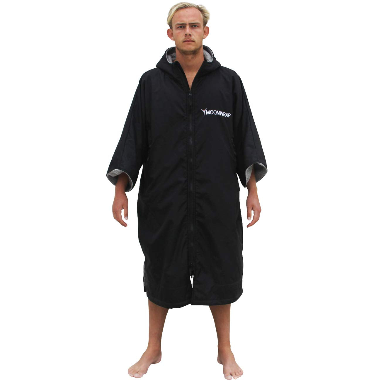 Frostfire Moonwrap Adult Waterproof Changing Robe | Fleece Lined - Black