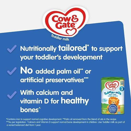 Cow & Gate 3 Toddler Milk Powder 1-2 Years, 800g (Pack of 6)