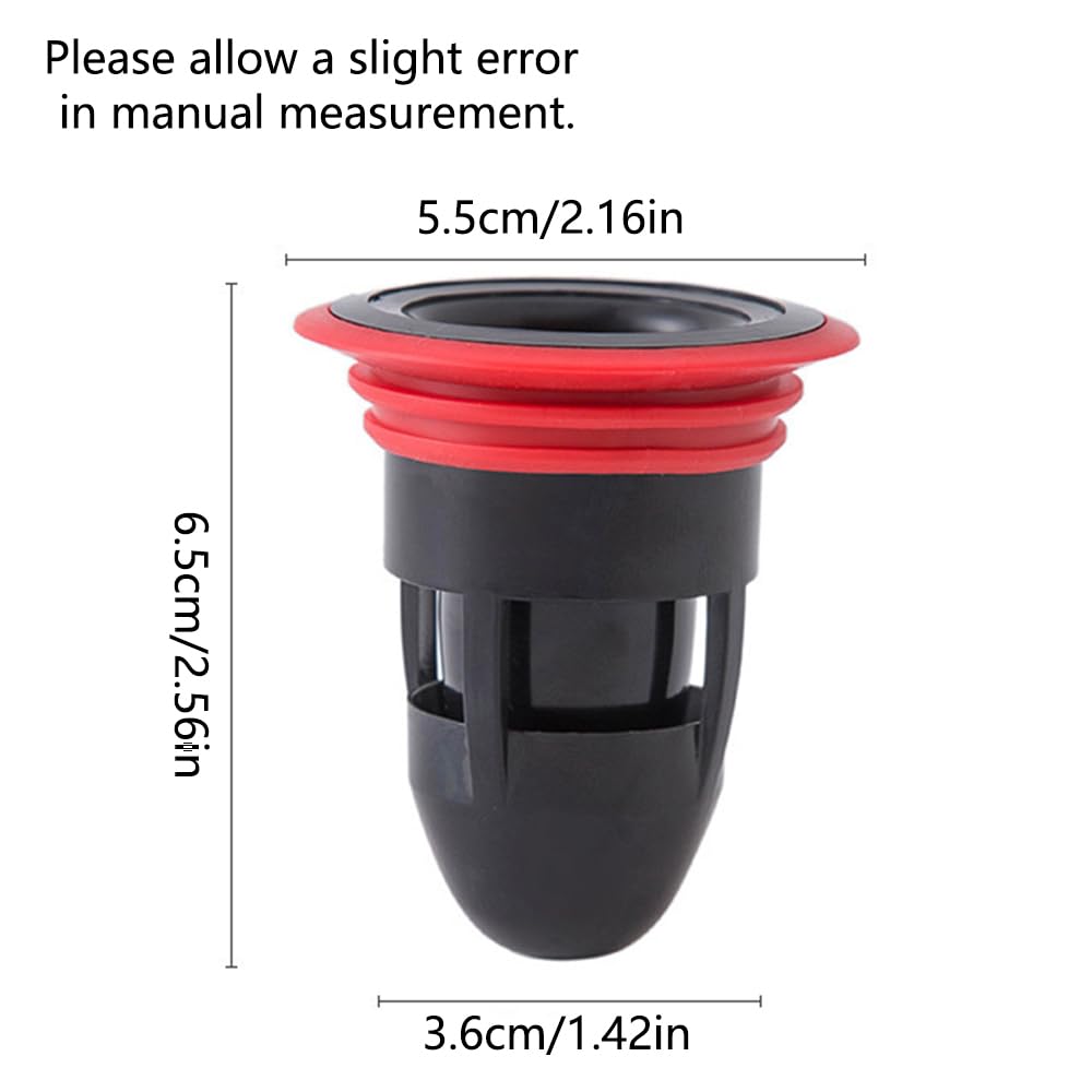 Shower Floor Drain Backflow Preventer, One-Way Drain Valve Sewer Core Anti-Odor Pipe Plug for Kitchen Bathroom White - image 2