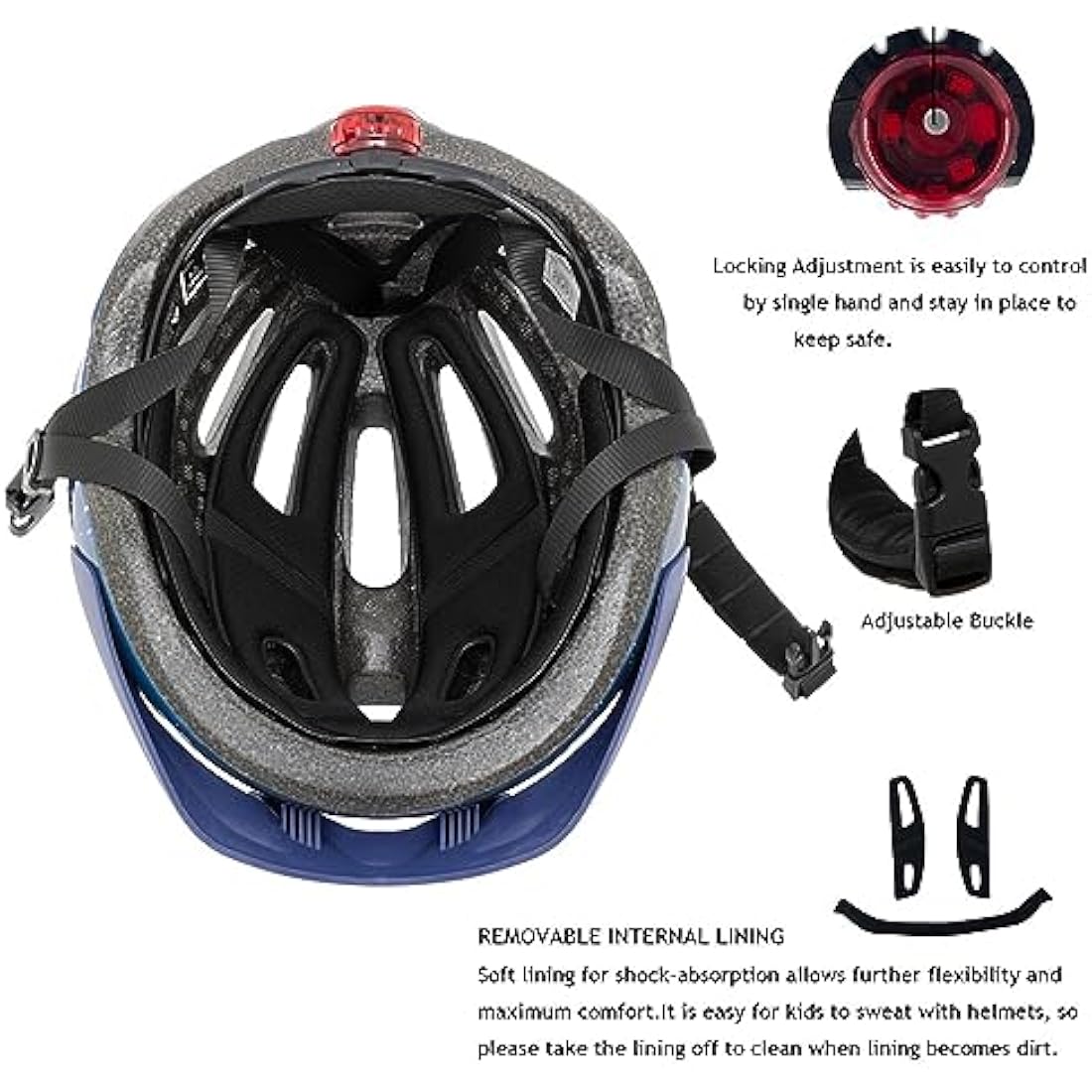 Jolof Store Kids Bike Helmet – LED Safety Light & Lightweight Design