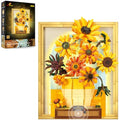 JMBricklayer Van Gogh Sunflower 3D Wall Art Building Set with Lights | 1166PCS