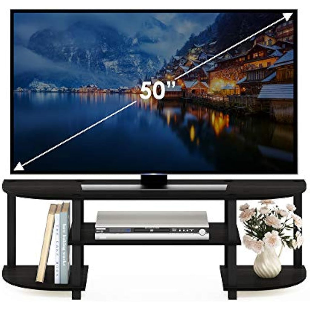 Furinno Wide TV Stand Entertainment Center for 55 Inch TV - Espresso