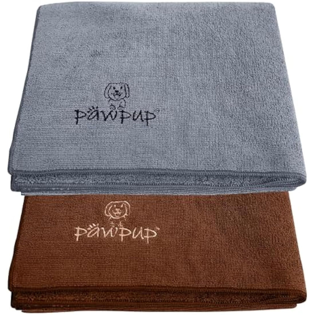 PAWPUP Super Absorbent Microfibre Dog Towels | 100x60cm Set of 2