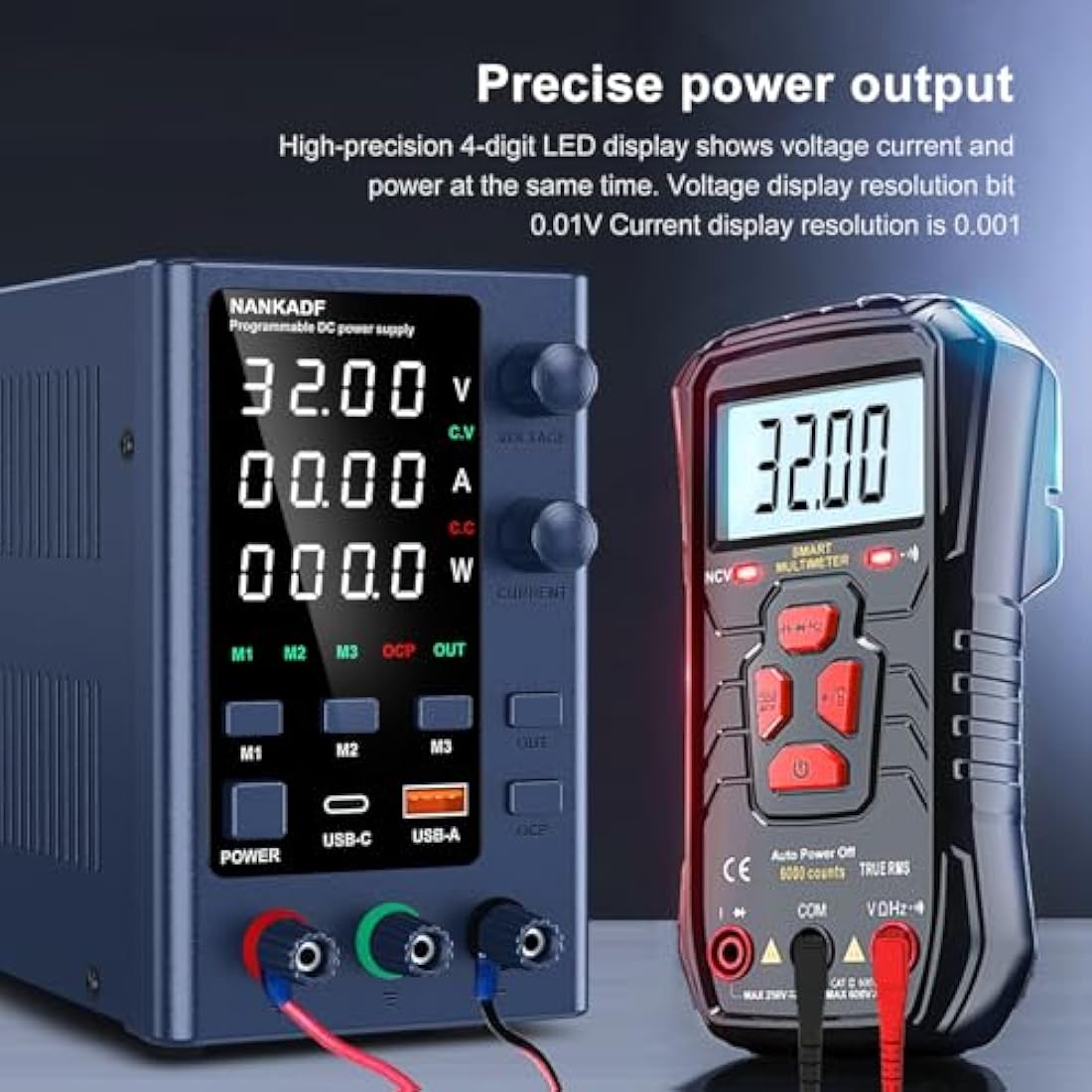 Variable DC Power Supply 32V 10A | Lab Bench Power Supply