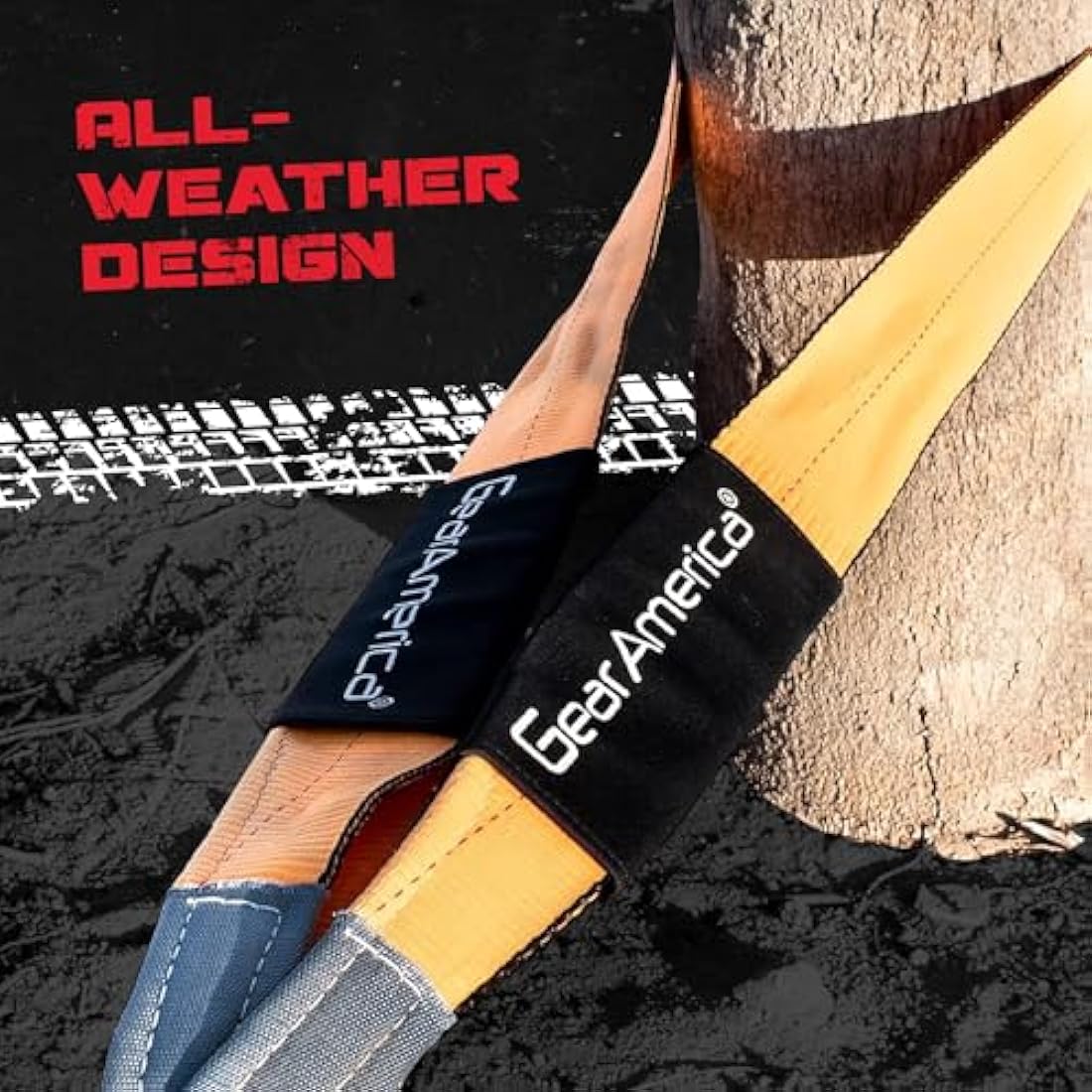 GearAmerica Tree Saver Winch Strap | 35,000 lbs Heavy Duty Towing Rope