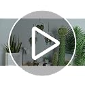 Hobyhoon Artificial String of Pearls Hanging Plant in Wooden Pot