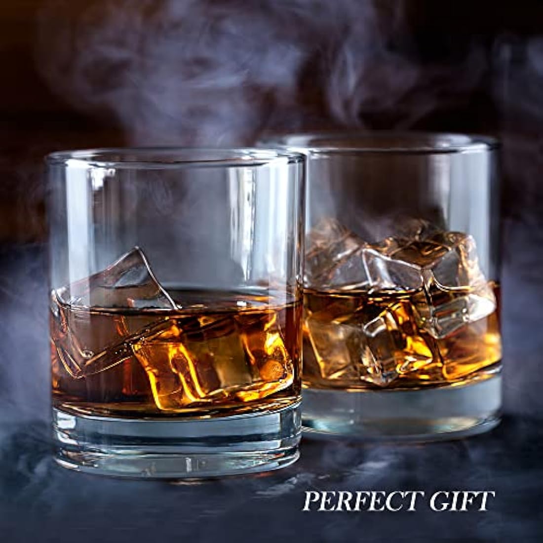 Crystalia Whiskey Glasses Set of 6 – 305ml Lead-Free Crystal Tumblers