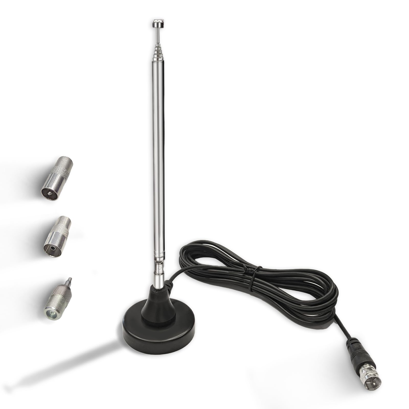 Maswell FM Radio Antenna – Digital Telescopic with 3m Magnetic Base