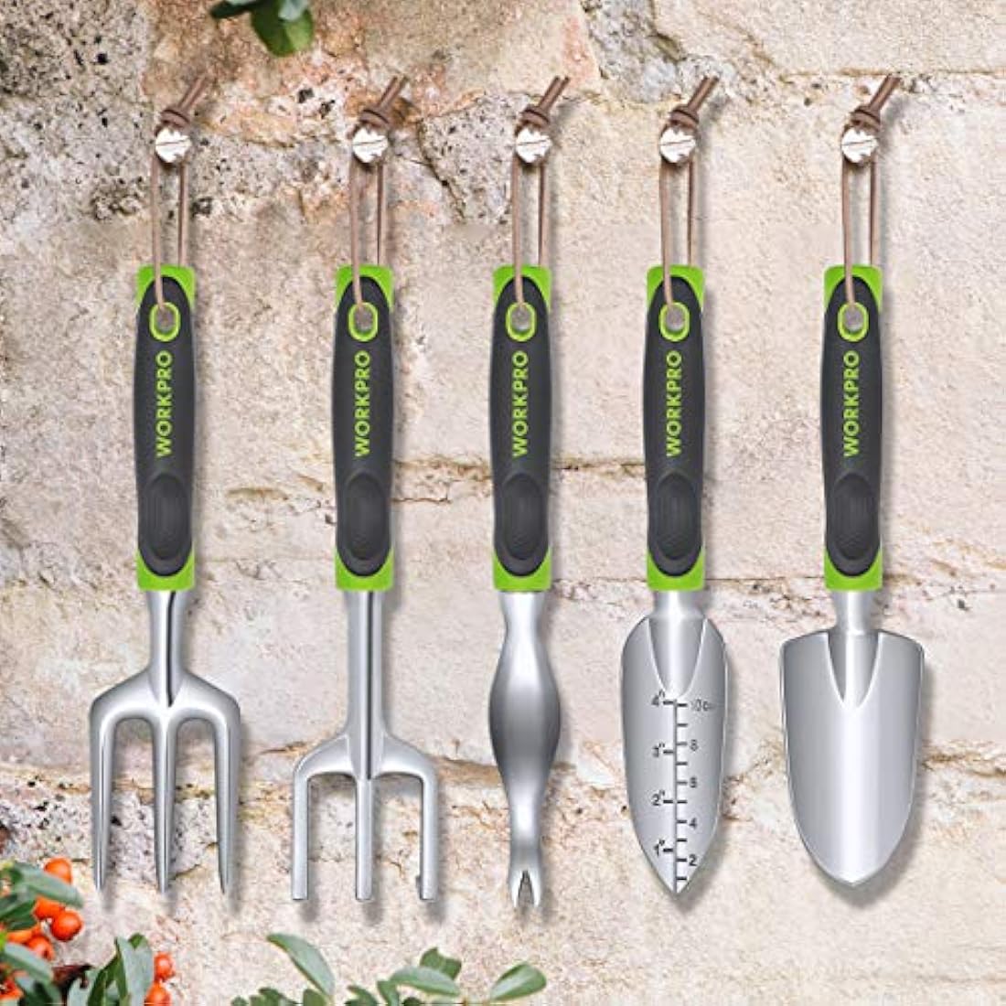 WORKPRO 5-Piece Garden Tool Set | Cast Aluminum Ergonomic Hand Tools