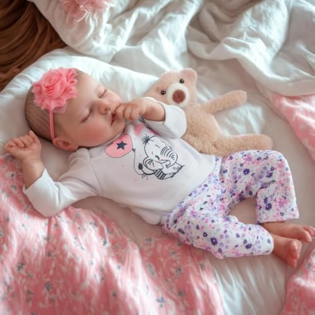 JIZHI Reborn Baby Doll – 17 Inch Realistic Full Body Silicone Vinyl Girl