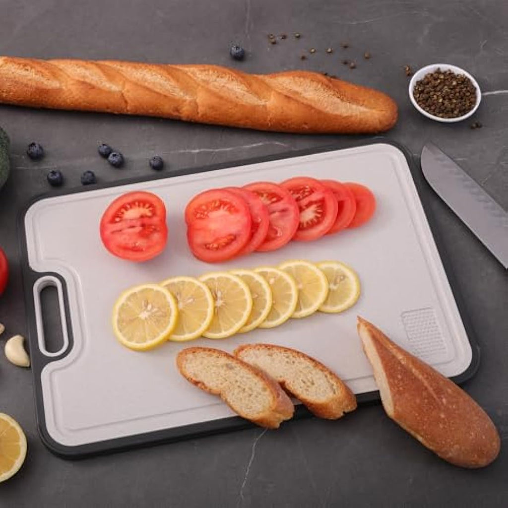 Jolof Store Double-Sided Titanium Cutting Board with Juice Grooves