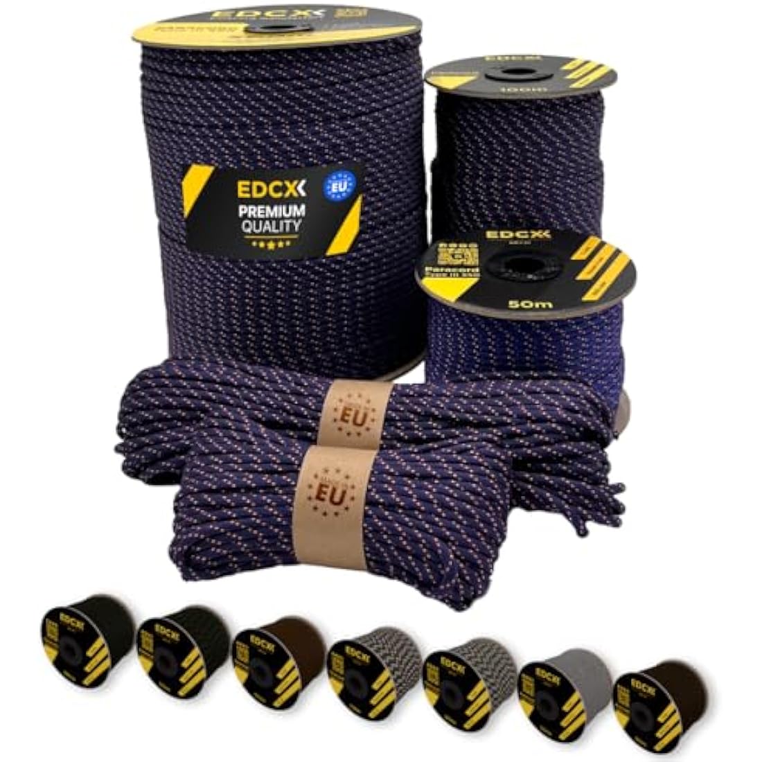 EDCX 550 Paracord – 4mm 7-Strand Nylon Rope for Camping and DIY