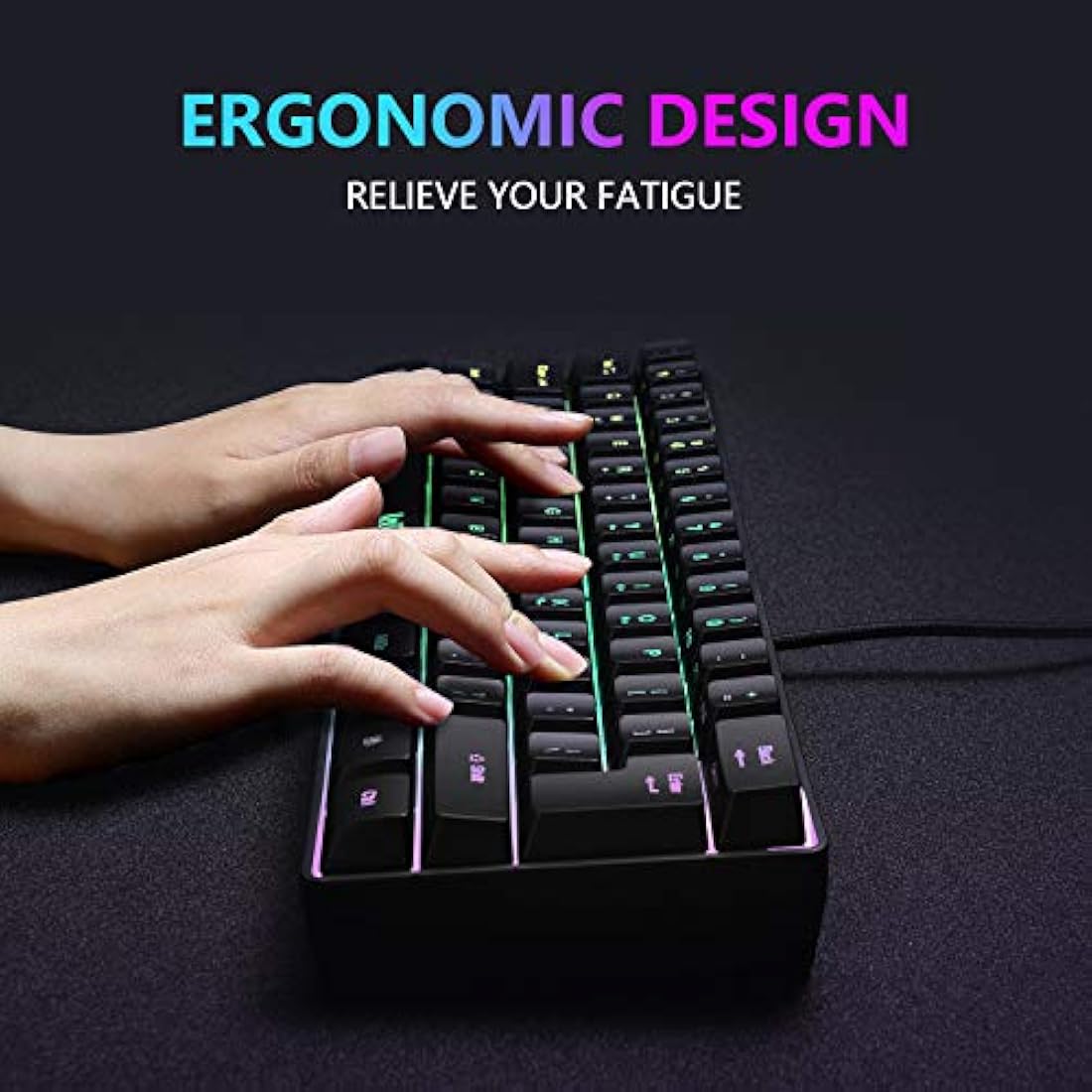 RedThunder 60% RGB Gaming Keyboard and Mouse Combo | 7200 DPI | Black
