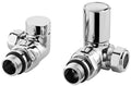 Team Controls Chrome Corner Radiator Valves | Solid Brass 15mm Pair