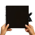 Styloo Square Black Scrapbook Photo Album | 50 Sheets 20x20cm Kraft Paper