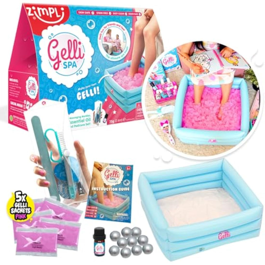 Zimpli Kids Gelli Spa – 5 Use Children's Pedicure and Sensory Play Set