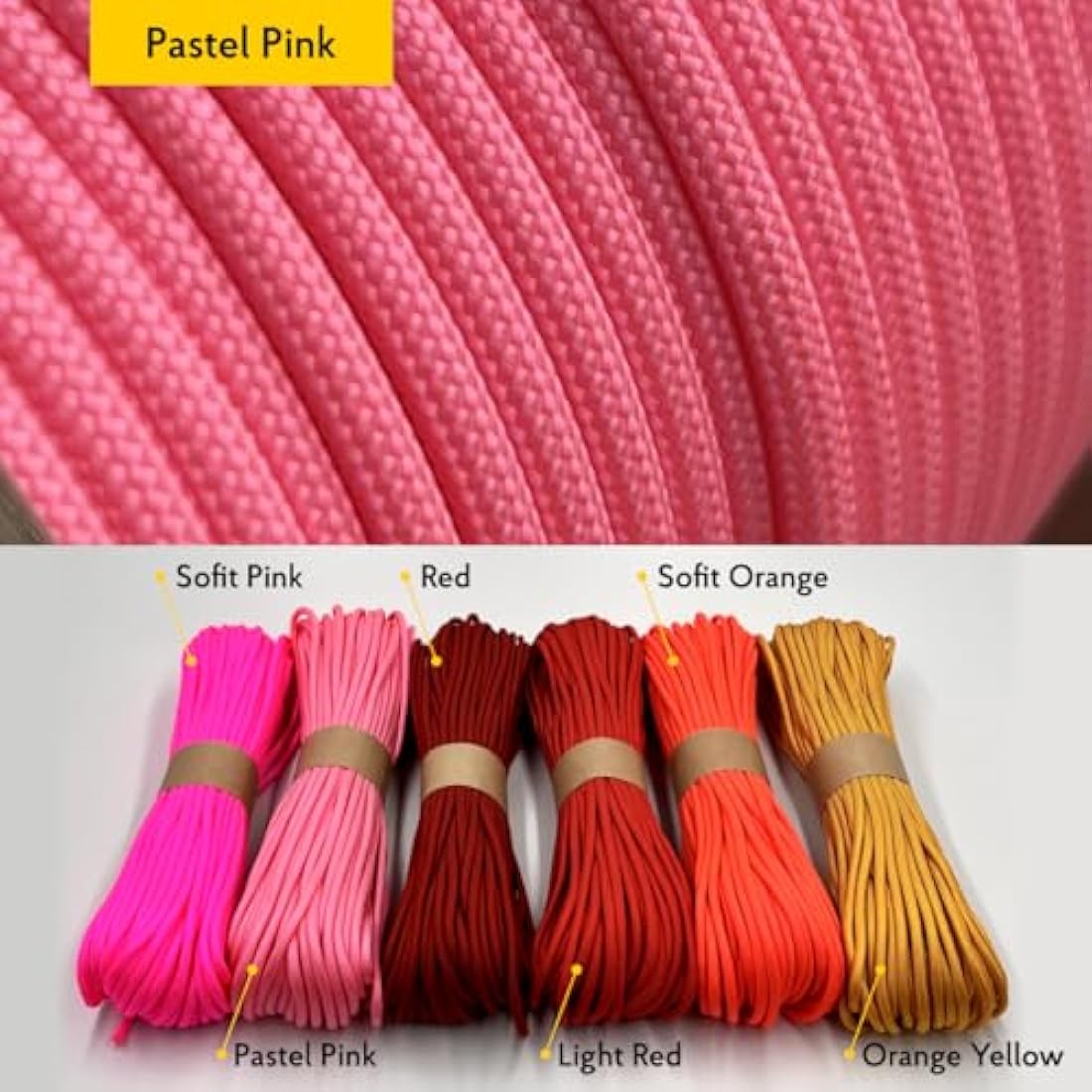 EDCX 550 Paracord Type III – 4mm Nylon Survival Rope for DIY & Camping