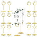 Gold Table Number Holders - 14 Pack 4.7" Steel Place Card Clips
