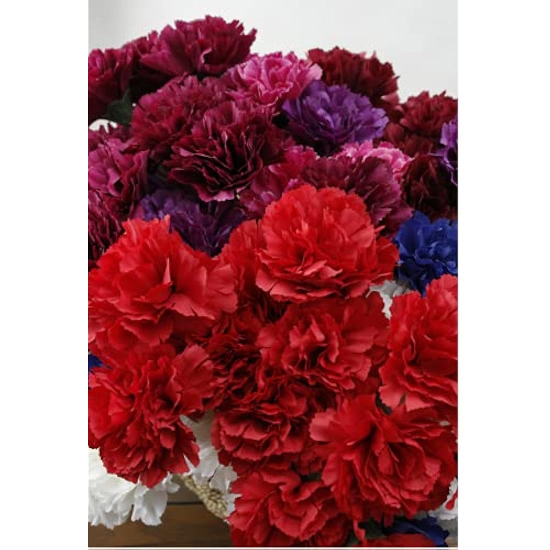 Jolof Store 10-Stem Artificial Carnations – UV Resistant Silk Flowers