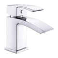 Waterfall Basin Mixer Tap | Square Chrome Brass Sink Faucet
