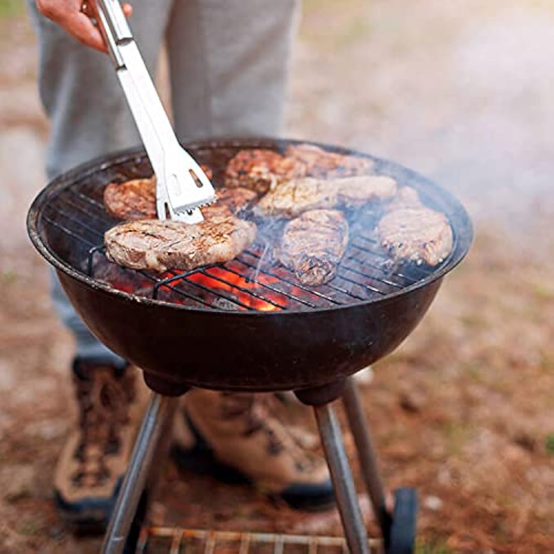 Jolof Store 9-Piece Stainless Steel BBQ Utensil Set with Portable Bag