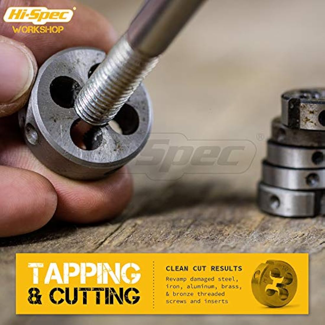 Hi-Spec 40pc Metric Tap and Die Set | M3-M12 Alloy Steel Threading Tools