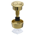 SPARES2GO Universal Dual Flush Toilet Push Button Kit - Brushed Brass