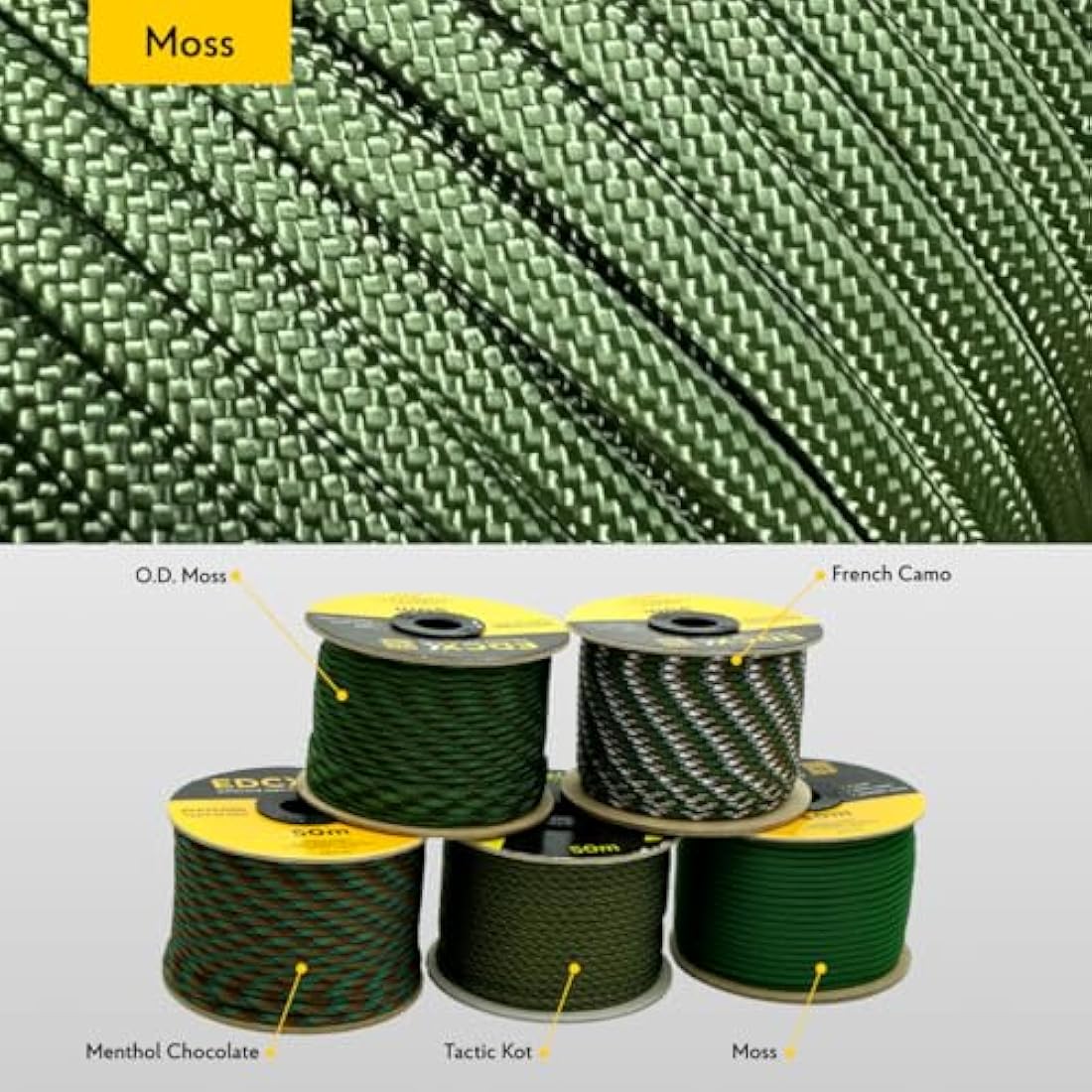 EDCX 550 Paracord – 4mm 7-Strand Nylon Rope for Camping and DIY