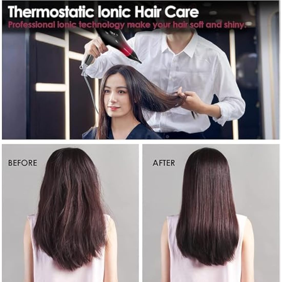 Jooayou 3000W Professional Ionic Hair Dryer with Diffuser | Salon Quality