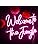 Looklight Welcome to The Jungle Neon Sign – Pink LED Wall Decor for Home