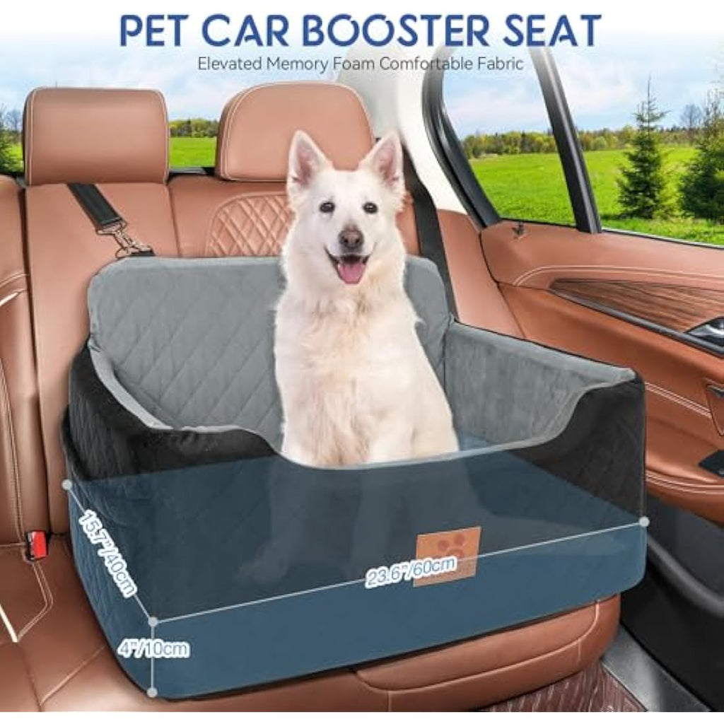 Dog Booster Car Seat – Large Washable Pet Travel Bed & Sofa