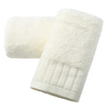 Cotton Hand Towels – Set of 2 Striped Beige Terry, 13x29"