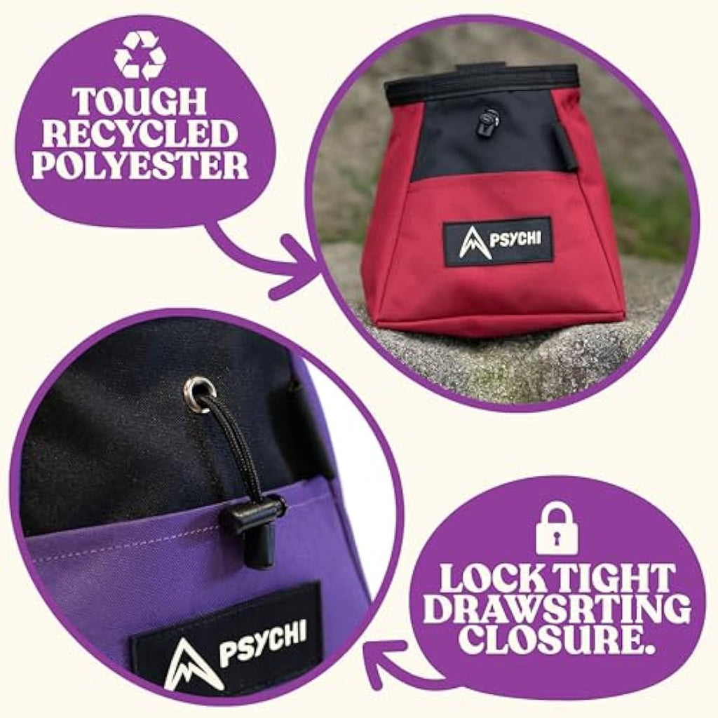 Psychi OG Recycled Climbing Chalk Bucket Bundle with Brush & Chalk