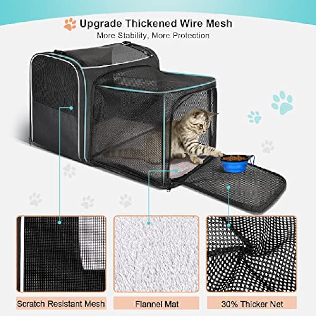 Morpilot Expandable Pet Carrier – Airline Approved Soft Sided Bag, Grey