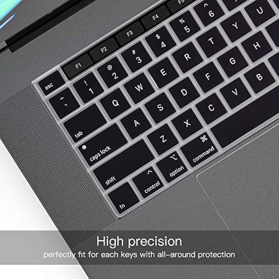 Silicone Keyboard Cover for MacBook Pro 13 & 16 Inch – Black