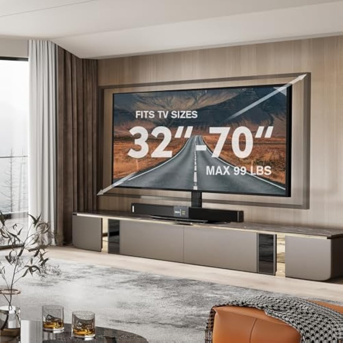 Universal Swivel TV Stand | 32-70" Height Adjustable Base