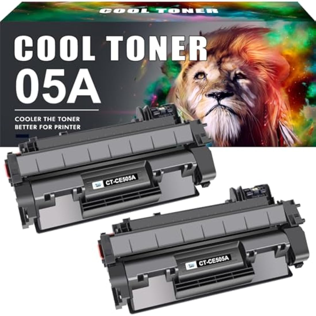 Cool Toner 2-Pack Black Toner Cartridge for HP 05A CE505A LaserJet P2035