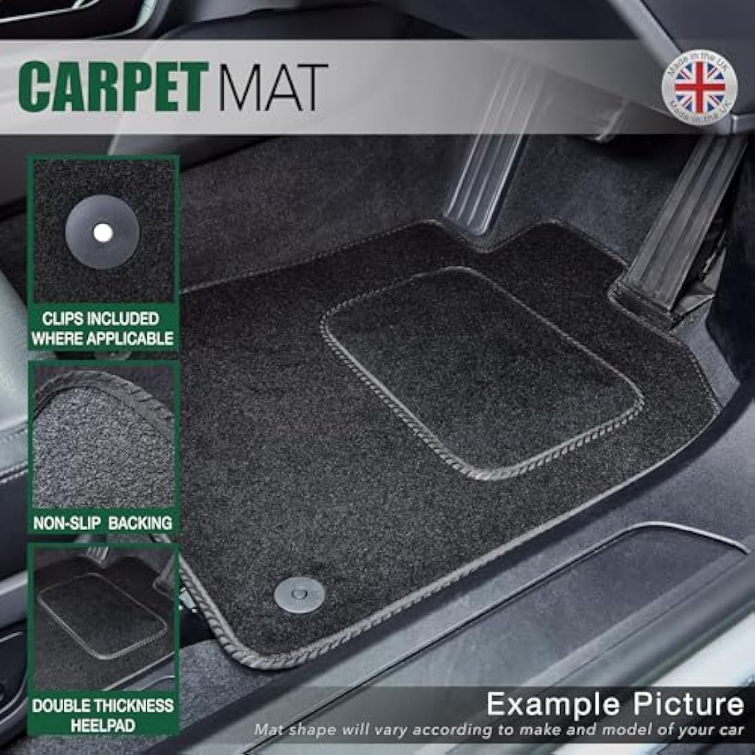 MG ZS Auto (2017-2022) Car Floor Mats – Blue Edging Carpet