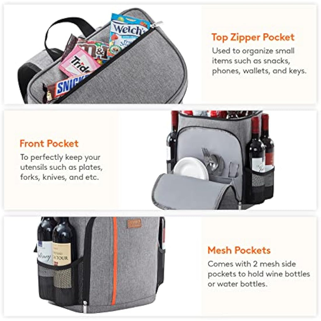 Lifewit Insulated Cooler Backpack | 30-Can Leakproof Waterproof Bag