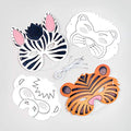 Baker Ross Animal Colour-In Masks for Kids - DIY Party Supplies (8 Pack)