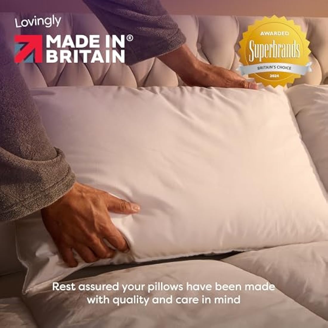 Slumberdown British Wool Pillow – Cooling Cotton Side Sleeper Pillow