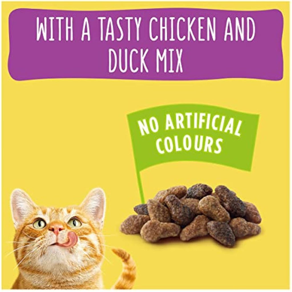 Purina Go-Cat Adult Dry Cat Food - Chicken & Duck - 4kg (Pack of 2)