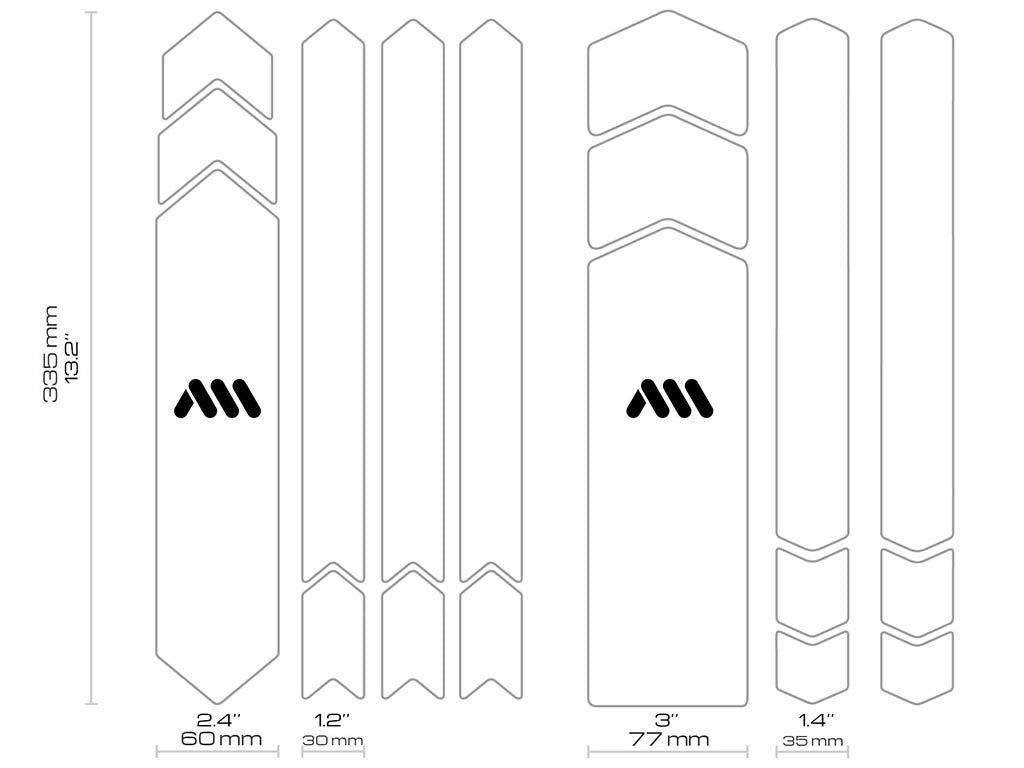 All Mountain Style Honeycomb Frame Guard XXL - Clear Camo Bike Protection
