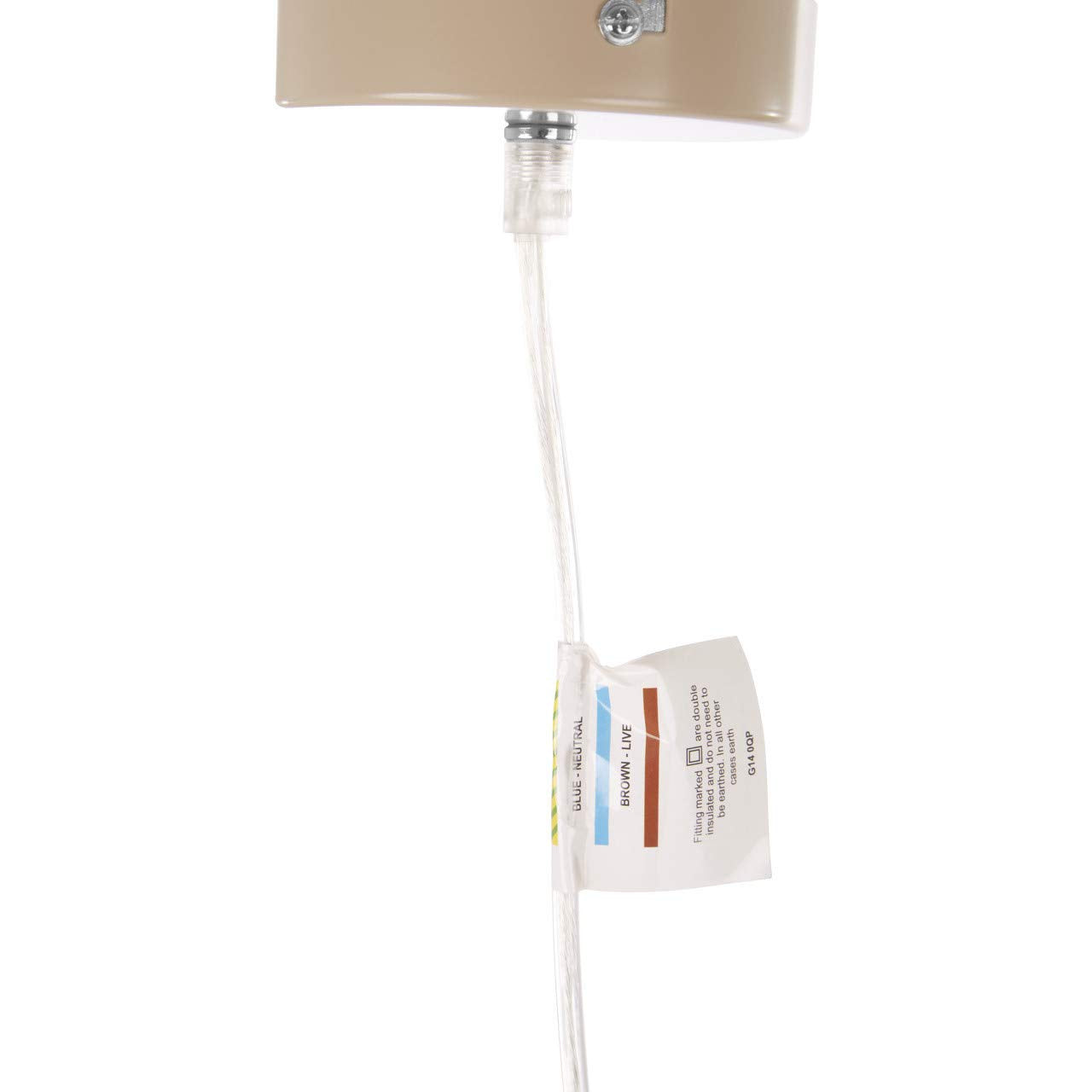 Premier Housewares Vermont Metal Pendant Light | E27 Clay Shade