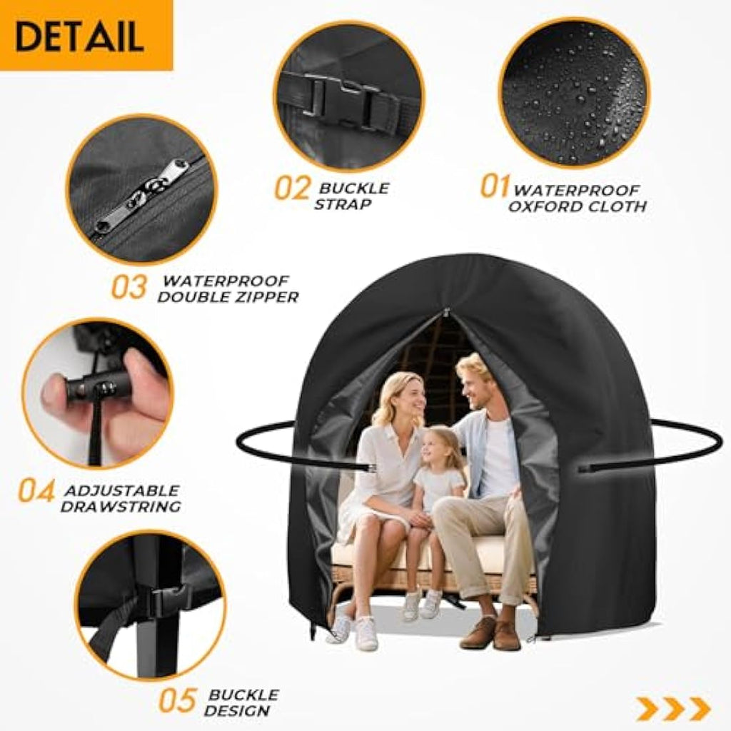 Jolof Store Double Egg Chair Cover | 420D Waterproof Oxford Fabric | 230x200cm