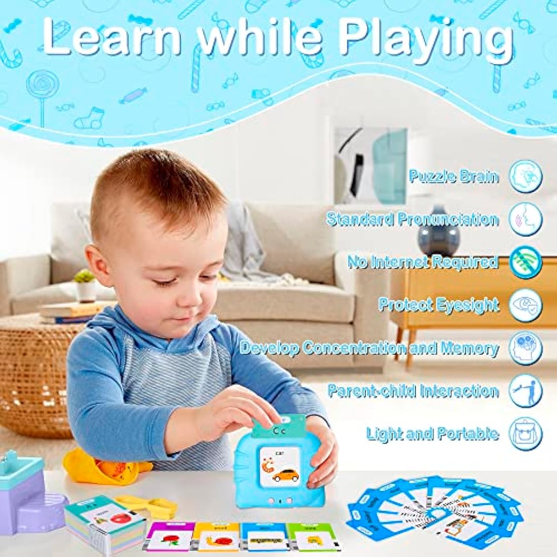 Jolof Store Talking Flash Cards – 255 Montessori Learning Toys for Kids