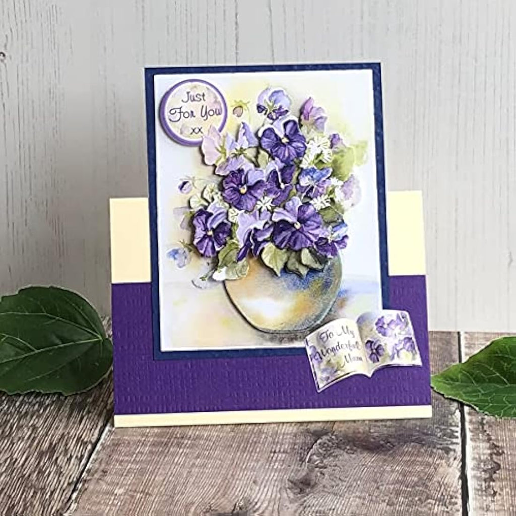 Katy Sue Designs Floral 3D Die-Cut Decoupage Sheets for Card Making - 24 Pack
