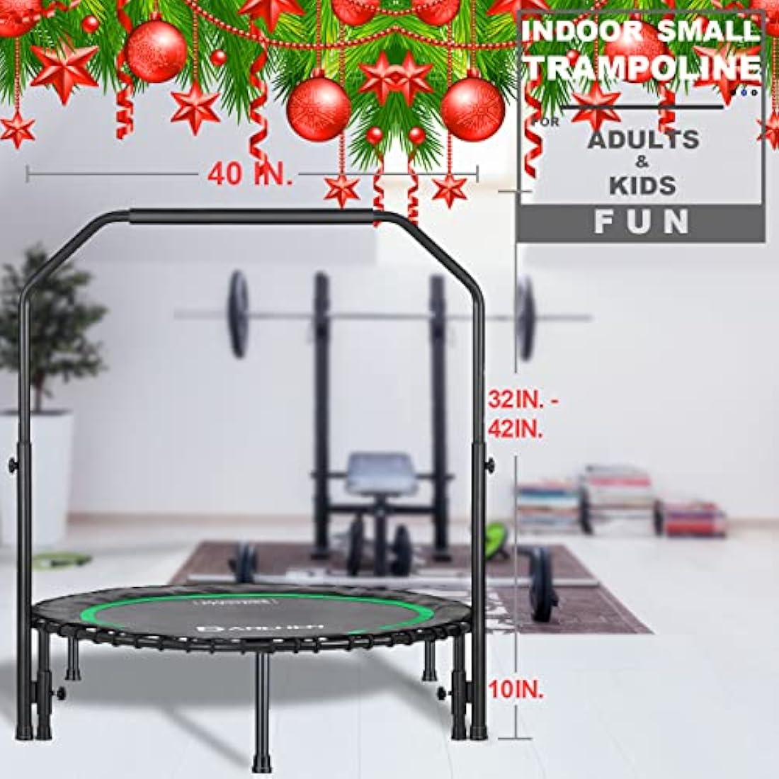 Jolof Store Mini Rebounder Trampoline – 200KG Heavy Duty Fitness